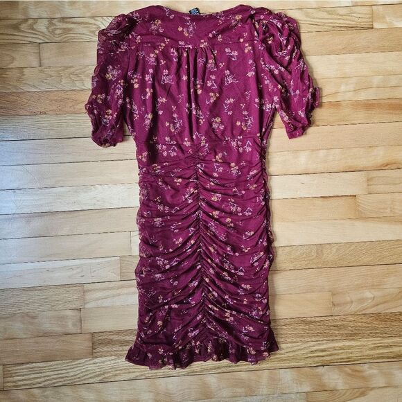 Rue 21 Floral Burgundy Dress - Picture 6 of 9